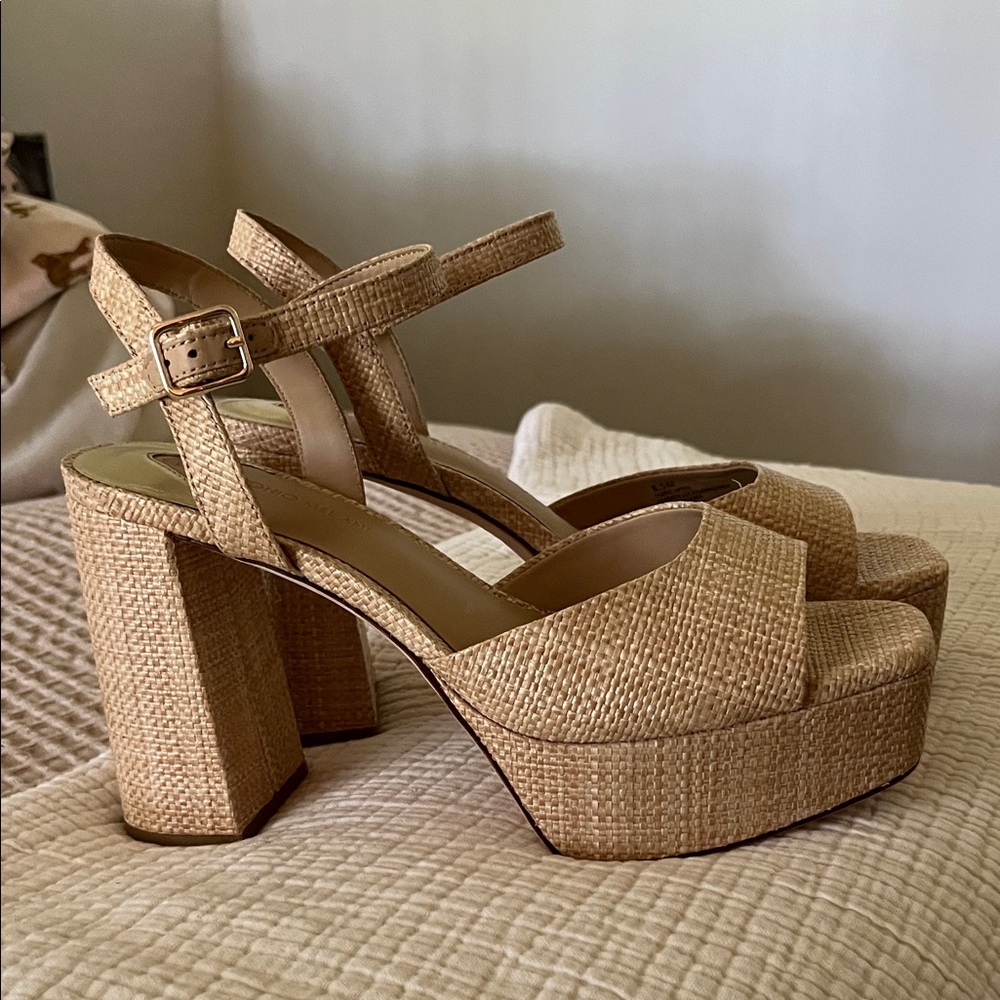 ANTONIO MELANI Tan Platform Heels